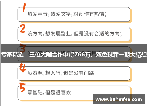 专家精选：三位大咖合作中得766万，双色球新一期大猜想